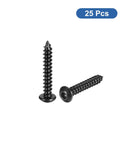 M4 25Mm Hex Socket Self Tapping Wood Screws Carbon Steel Heavy Duty And Rust Resistant Self Drilling Fasteners, 25 Pack