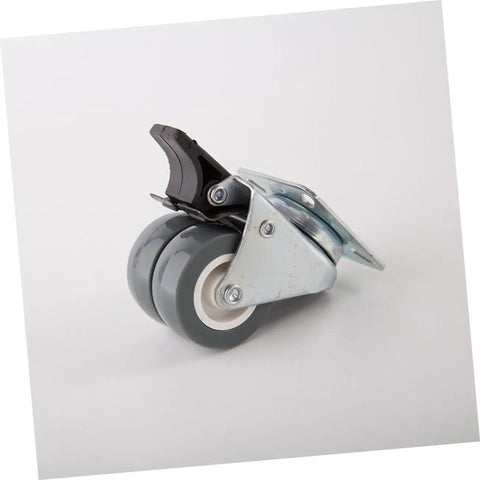 Beast Mode 2 Inch Twin Caster Wheels With Brake Rock Solid Swivel Plate Casters featuring TPR rubber and steel brackets.