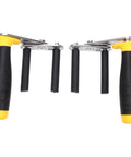 Heavy Duty Gypsum Board Lifter With Widened Alloy Base And Adjustable Angle Design Makes Drywall Installation A Total Snap For Pros Who Need To Haul Plaster Panels Effortlessly And Safely, featuring durable grip handles.