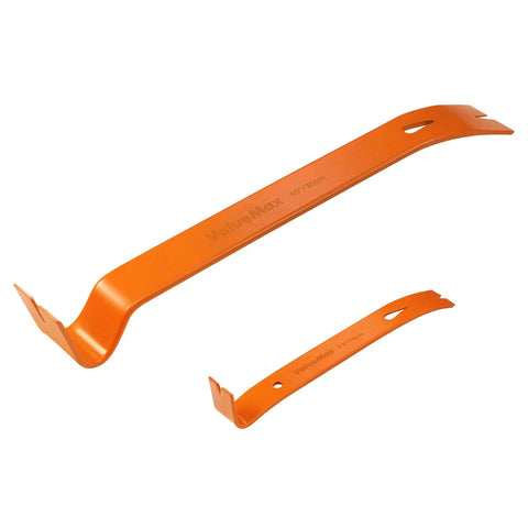 Two Piece Flat Pry Bar Set With Seven And A Half Inch Mini Pry Bar And Fifteen Inch Heavy Duty Nail Puller Claw Bar For DIY Kitchen Remodels
