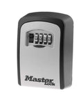 Set Your Own Four Digit Combo Wall Mount Key Lock Box With Five Key Capacity For Indoor And Outdoor Use A Handy Easy Install Key Safe For Home Office Airbnb Or Garage, showing combination dials and Master Lock branding.