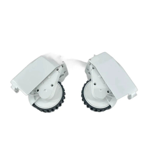 Heavy Duty Robot Vacuum Wheel Repairs Kit With Left And Right Caster Modules featuring durable silicone wheels for smooth navigation.