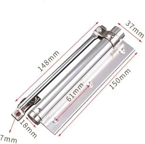 Heavy Duty Automatic Door Closer With Adjustable Aluminum Alloy Hydraulic Spring System dimensions shown for home or office use.