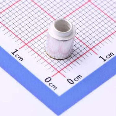 Surface mount round nut for circuit boards, 3.3x6.3mm iron tinned, heavy-duty fastener used for electronics assembly.