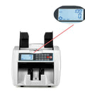 Automatic Money Counter Machine Multi Currency Cash Handler With Large Led Display And Magnet Detection No Sweat Batching And Fast Duplicate Note Rejection Smooth Operator For Busy Shop Hustle showing front view with display.