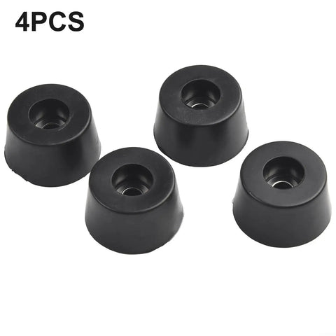 4 Pack 19mm Tall Rubber Furniture Feet With 33mm Steel Washer No Slip Foot Pads for Speaker Cabinets and Furniture Legs
