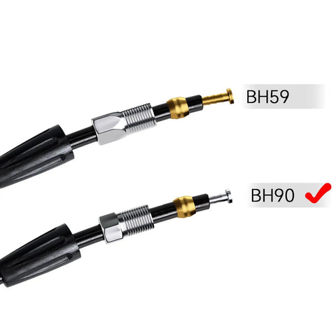 Image showing BH59 and BH90 hose fittings with 20 Piece Bike Brake Olive And Barb Kit For Hydraulic Disc Brake Hose Repair.