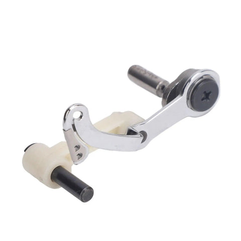 Thread Take Up Lever Replacement For Sewing Machines, Beefed Up Iron Component For Models 4423 4432 5511 5532 6332, Premium Metal Construction, Easy Install, Keeps Thread Tension Smooth For Reliable Operation close-up chrome sewing machine part