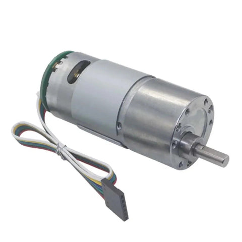 Beefy DC Gear Motor With Encoder 6V 12V 24V High Torque Metal Reversible Reducer 810 Reduction Ratio Gearbox for Robotic Projects