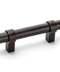 10 Pack Oil Rubbed Bronze Contemporary Bar Cabinet Handle Pull With Solid Steel Construction 2-1/2 Inch Hole Centers