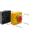 Emergency Stop Push Button Switch 660V 10A 2-Position DPST Momentary 1NO 1NC Red 40mm Mushroom Cap with mounting box