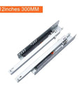 Heavy Duty Two Pack Bottom Mount Drawer Slide Rail Runners For Kitchen Cabinets And Bath Vanities Concealed Hidden Tracks 12 Inches view showing metal slide rails.