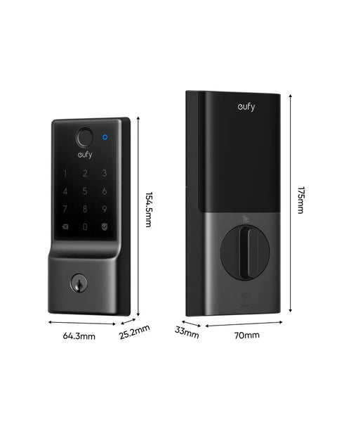 Zero Sweat Plug And Play Keyless Entry Door Lock With Fingerprint Scanner And Built In Wireless Hub For Smart Home Automation Compatible With Apple Home Alexa And Google Front Back Door Deadbolt Upgrade Rock Solid Security