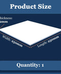 Diagram showing PTFE Teflon Sheet 250x250mm 2mm Thick For Baking Sewing Heat Pressing Stamping Ironing And Craft Projects