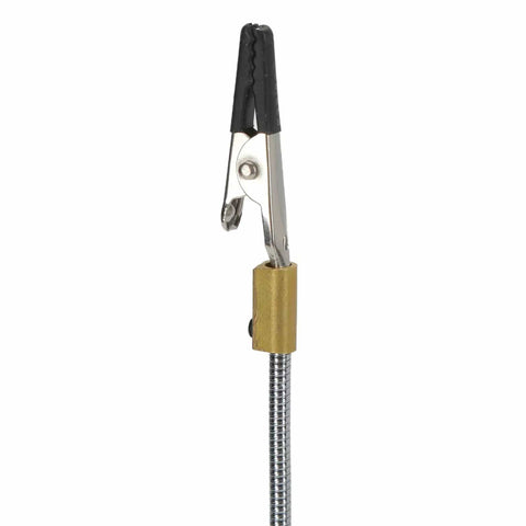 Close-up of an adjustable alligator clip from Third Hand Soldering Tool With Magnetic Base And Flexible Gooseneck Arms for electronics repair