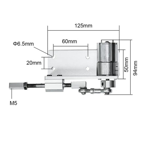 Telescopic Linear Actuator For DIY Projects 12V DC Gear Motor With Adjustable Stroke 5 To 1000 RPM Smooth Reciprocating Motion Great For Home Appliances Fans Cars And Electric Bicycles Style A 0.09 To 7 Kg Cm Torque
