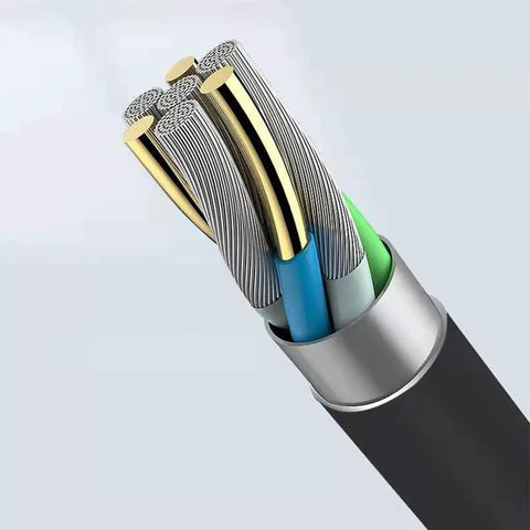 Close-up of cable wires suitable for Dual Lens Endoscope Camera With Light, DIY-Friendly Borescope Tool, IP67 Waterproof Inspection