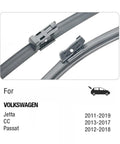 24 Inch And 19 Inch Windshield Wiper Blades Replacement For Jetta 2011 2023 Passat 2012 2018 CC 2013 2017 All Season Premium Automotive