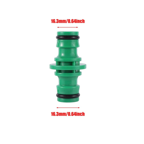 Premium Garden Hose Connector Kit With Quick Connect Repair Fitment For 12 16 And 25 Mm Pipes Including 1 2 5 8 And 1 Inch Sizes Made With Durable Plastic In Bright Yellow And Gray For Easy Plumbing Fixups green plastic hose connector, 16.3mm