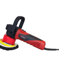 Pro Grade Dual Action Polisher Buffer For Cars And Boats With 20ft Power Cord, 2,500-6,500 OPM, Red And Black, side handle view