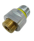 Premium Oil Drain Adaptor With Integrated O Ring Fits Kawasaki FH721V FR651V FX850V Engines Direct Swap For Easy Install And Secure Seal That Holds Up Under Heavy Duty Conditions. metal oil drain adaptor with O-ring and threaded ends for Kawasaki engine maintenance