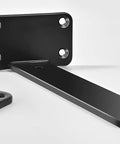 10 Inch Black Hidden L Shelf Brackets Set Of 12 Heavy Duty Iron Floating Shelf Brackets in matte black finish, close-up view