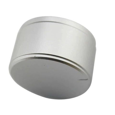 Heavyweight 38MM Solid Aluminum Rotary Volume Control Knob For HiFi Audio Amplifier DAC Turntable And Receiver top view with smooth finish.