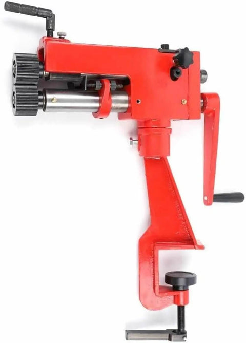 Red Bead Roller Machine With 6 Dies, Manual Rotary Sheet Metal Bender And Swaging Tool for automotive and workshop use