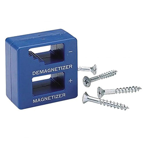 Blue unit of Must Have Precision Demagnetizer And Magnetizer Tools Set Three Color Pack Black Red Blue For Screwdrivers Drills Bits Sockets
