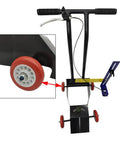 Heck Of A Multifunction Line Marking Machine That Renders Crisp Roads And Parking Lots With Zero Sweat Precision And Quick Width Tweaks For School Zones Or Garages, featuring red wheels and handle.
