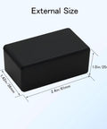 Built Tough Abs Plastic Project Box 8 Piece Set small black ABS enclosure with external measurements 2.4x1.4x1 inch for DIY electronics.