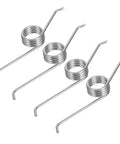 4 Pack Trash Can Torsion Springs Replacement Kit For Bin Lid Repair And Maintenance, metal parts on white background