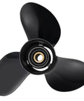Beefy Aluminum 14X17 Boat Propeller For Outboard 50-140HP, 15-Spline, 3-Blade, Right Rotation, top view