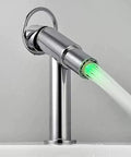 XYIANG Faucet, Faucet Filter Water Saving Advanced Mouth Core Led Light with green illumination, modern chrome basin faucet.