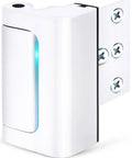 Heavy Duty Home Security Door Reinforcement Lock With 800 Pound Strength, Child Proof Front Door Lock in white, side view