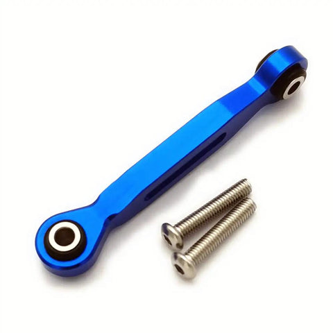 Rugged Aluminum Servo Steering Linkage Tie Rod 46mm For Traxxas XMAXX 1to5 And 1to10 MAXX Slash 8947 7747 Blue Upgrade blue aluminum 46mm tie rod with mounting screws