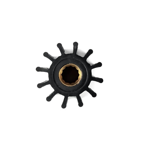Top view of Water Pump Impeller Repair Kit Replacement For Johnson Volvo Penta Yanmar Indmar Jabsco Boats with 12 blade neoprene