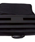 Portable Pedalboard Carry Bag For Guitar Effects And Multi-FX Units, Rugged Nylon Case With Reinforced Handle, Fits Small Keyboards And DJ Controllers, Large Exterior Pocket For Cables And Power, Durable Oxford Cloth, Black 23.6 X 13 X 4 Inches, open view showing interior space