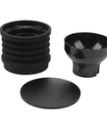 Premium Coffee Grinder Single Dose Funnel With Compact Air Blower And Durable Silicone Bean Hopper components set against a white background.