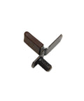 Single Metal Shelf Clip For Curio Cabinets With One Quarter Inch Mounting Post Rubber Padded Glass Shelf Support