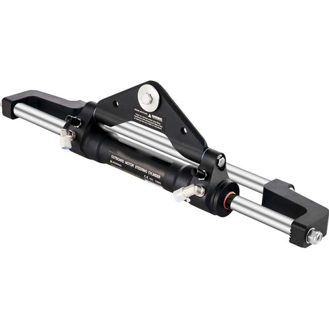 Heavy Duty Outboard Hydraulic Steering Kit For Boats Up To 300HP Front Mount Cylinder Set HC5358-3 And HC5345-3 No Helm Pump Or Steering Hose Needed Built For Strong Steering And 1500 PSI High Pressure With Crush Resistant Seals