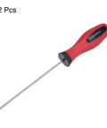 2 Piece Magnetic Ball End Hex Screwdriver Set, 2mm Bit, 110mm Shaft, 190mm, red ergonomic handle