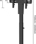 Smooth Electric Lift Monitor Arms And TV Stand With Remote Control Heavy Duty Vertical Platform dimensions showing 32 inch support.