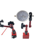 Magnetic Dial Indicator Holder And Bore Gauge Stand With 0.01 mm Graduation For Precise Measurements, Stable Magnetic Base For Dial Indicators, 8 mm Stem Compatibility, Great For Micrometer Tools And Accessories, red base