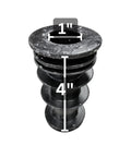 Replacement Two And Three Eighths Inch Plastic Insert Bushings For Caster Dining Chairs Set Of Two No Wobble Fix Pre Greased Durable Fit For Swivel And Tilt Mechanisms, black 4-inch bushing, 1-inch bore