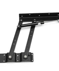 Two Pack Heavy Duty Black Alloy Door Hinges With Soft Close Hydraulic Buffer Top Lift Design for wooden and aluminum doors