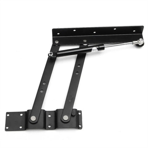 Two Pack Heavy Duty Black Alloy Door Hinges With Soft Close Hydraulic Buffer Top Lift Design for wooden and aluminum doors