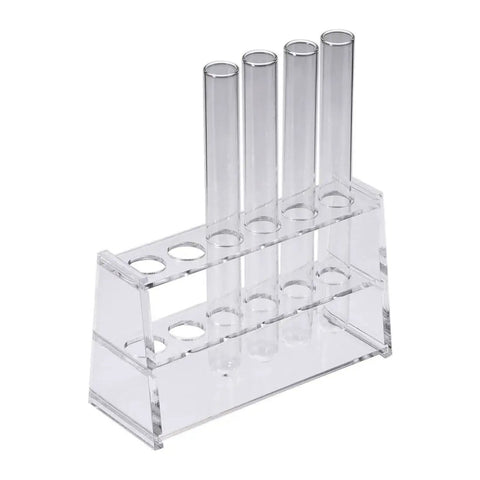 Acrylic Test Tube Rack With 6 Wells For 10ml Centrifuge Tubes Clear Lab Organizer Space Saving Holder