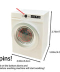 Straight Up Killer 1 12 Scale Miniature Electric Washer And Dryer Set featuring white compact washing machine with spinning function.
