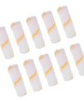 30 Piece Mini Foam Paint Roller Sleeve Refill Set For Interior Walls Doors And Baseboards High Density Texture displayed in a row.